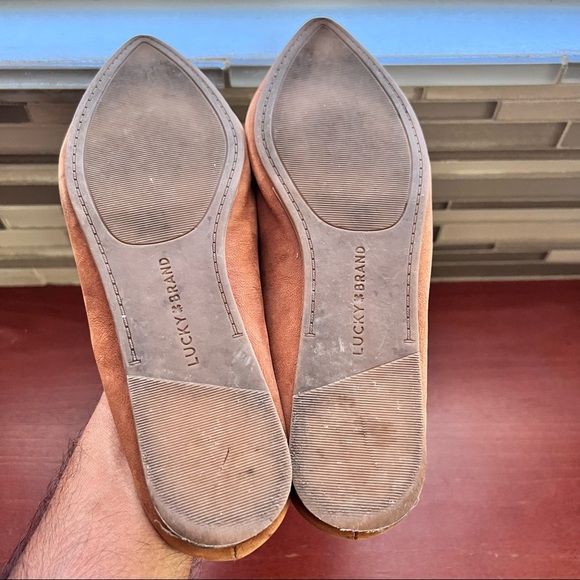 Lucky Brand leather upper slide sandals 7.5M - Picture 4 of 5